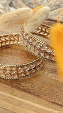 Gold Tone Crystal Bangles Set – Asian Bridal Wedding Jewellery