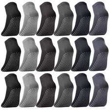 Didaey 18 Pairs Non Slip Socks for Man Woman Athletic Anti Skid Hospital Sock...