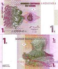 Democratic Republic of the Congo 1 centime 1997 P-80 UNC
