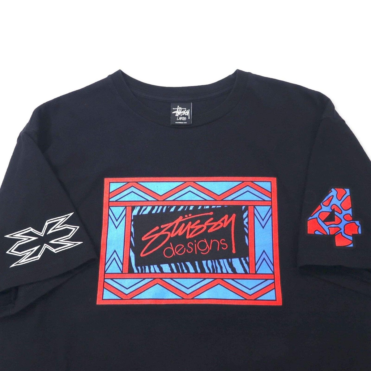 stussy N4 Chanel Logo Print T-Shirt L Black Cotton | eBay
