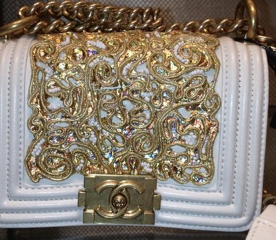 Chanel Mini Boy Versailles Gold And Ivory Embroidered Bag | eBay