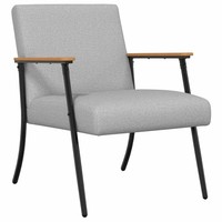 Sessel Wolkengrau Stoff Polstersessel Wohnzimmer Lesesessel