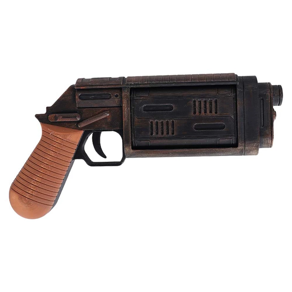 Pistola de Cosplay Cassian Andor Impresa en 3D Marrón Arma Blaster Pistola Decoración Foto 3 de 4
