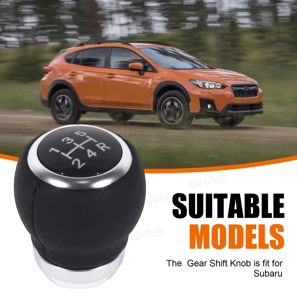 para Subaru Impreza Wrx Sti Outback 2009-2019 Mt 5 velocidades botão de câmbio de marchas de couro - Imagem 4 de 4