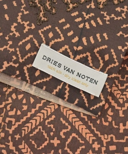 Auténtico silenciador bufanda estolas para hombre DRIES VAN NOTEN naranja/marrón (patrón) Foto 3 de 3