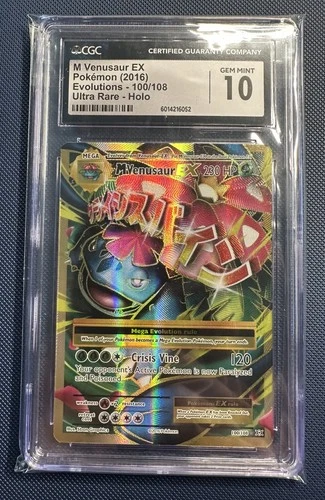 2016 Pokemon Evolutions M Venusaur Ex Ultra Rare #100 CGC 10