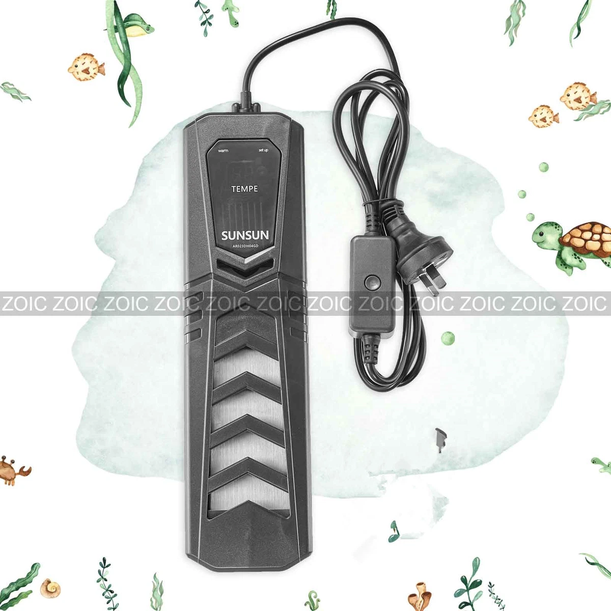 100-1000W Aquarium Heater Rod Fish Tank Submersible With Visible LED Display