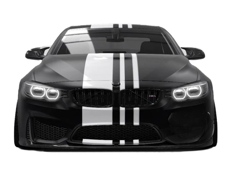 Graphics Racing Stripe Car Stickers For BMW X3 X5 M6 Hood Roof Rear Bumper Decal Foto 3 de 4