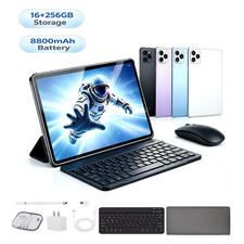 10" Android 14 Tablet for Work Study Streaming 16GB 256GB 5G Calling 8800mAh