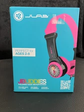 JLAB JBuddies Kids Folding On Ears Padded Volume Limiting Wired Headphones Pink•