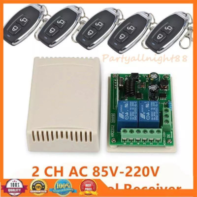433MHz Funk Universal Garagentor Handsender 5X Fernbedienung  Empfänger AC220V