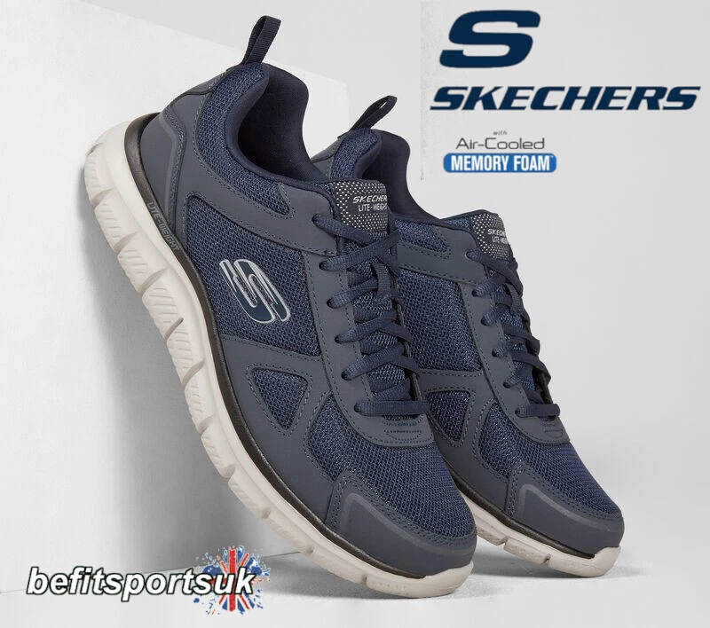 Mens navy sale blue skechers