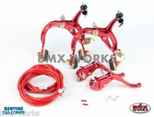 Dia-Compe MX1000 - MX123 (Tech-4) Red Brake Set - Suits Old School BMX