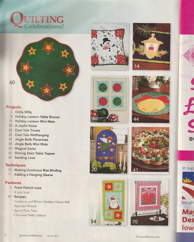 FONS & PORTER'S PATRICK LOSE PRESENTS QUILTING CELEBRATIONS! WINTER 2015