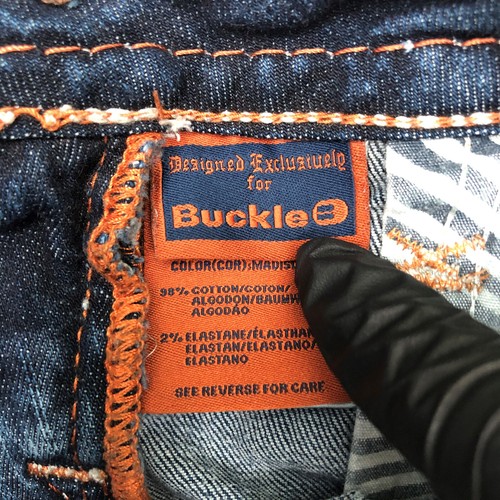 Jeans Rock Revival donna 26 Madison dritto lavaggio scuro denim capsula distrutta - Foto 7 di 17