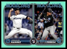2024 Topps Update Emmanuel Ramirez & Jhonny Pereda #US185 Aqua RC Marlins