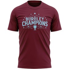 Burnley Champions 2025 Mens T Shirt Football Fan Celebration Gift For Him