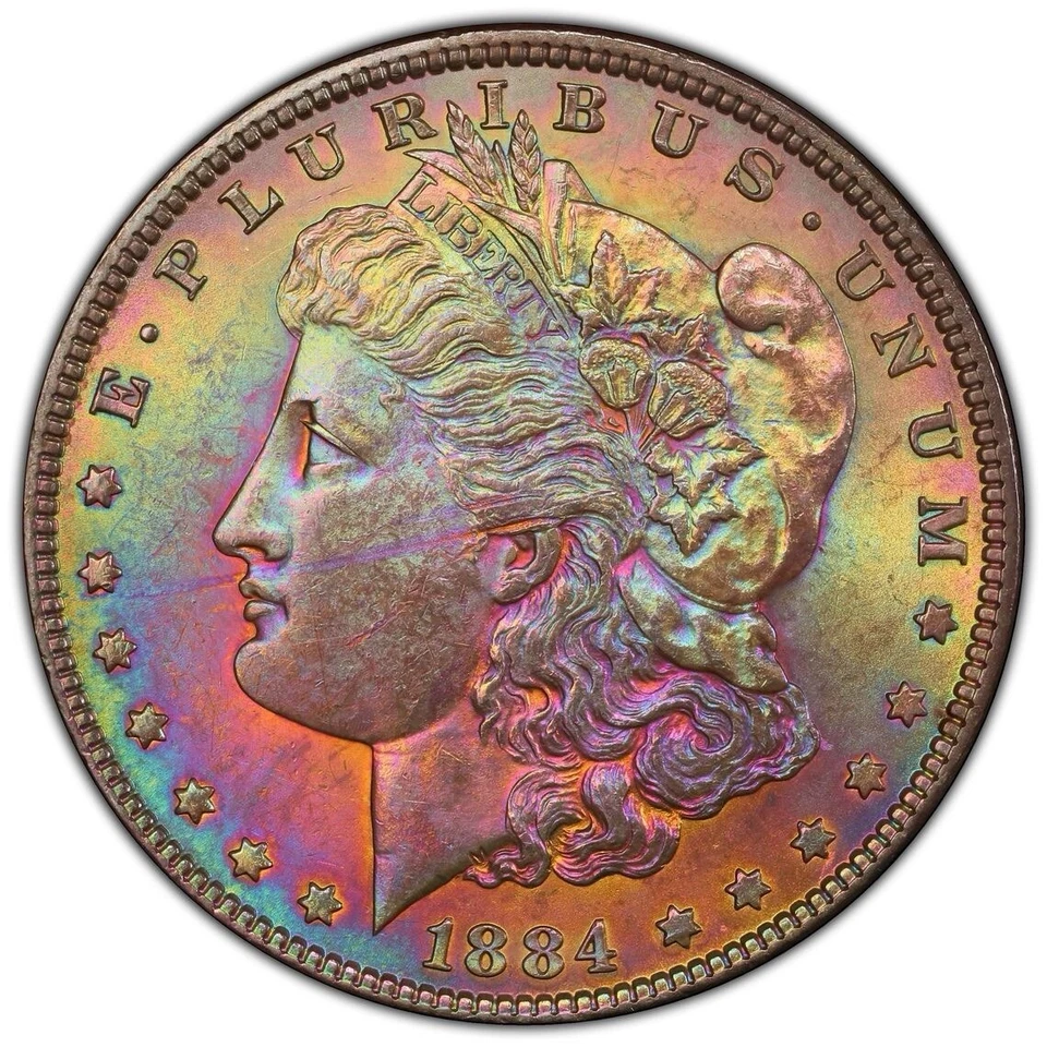 1884 P Morgan Dollar PCGS Certified - UNC Detail by - (4A) - Image 4 of 4