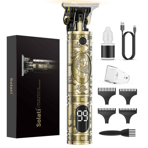 Tagliacapelli Senza Fili per Uomo Regolabarba Professionale con Display LCD E...