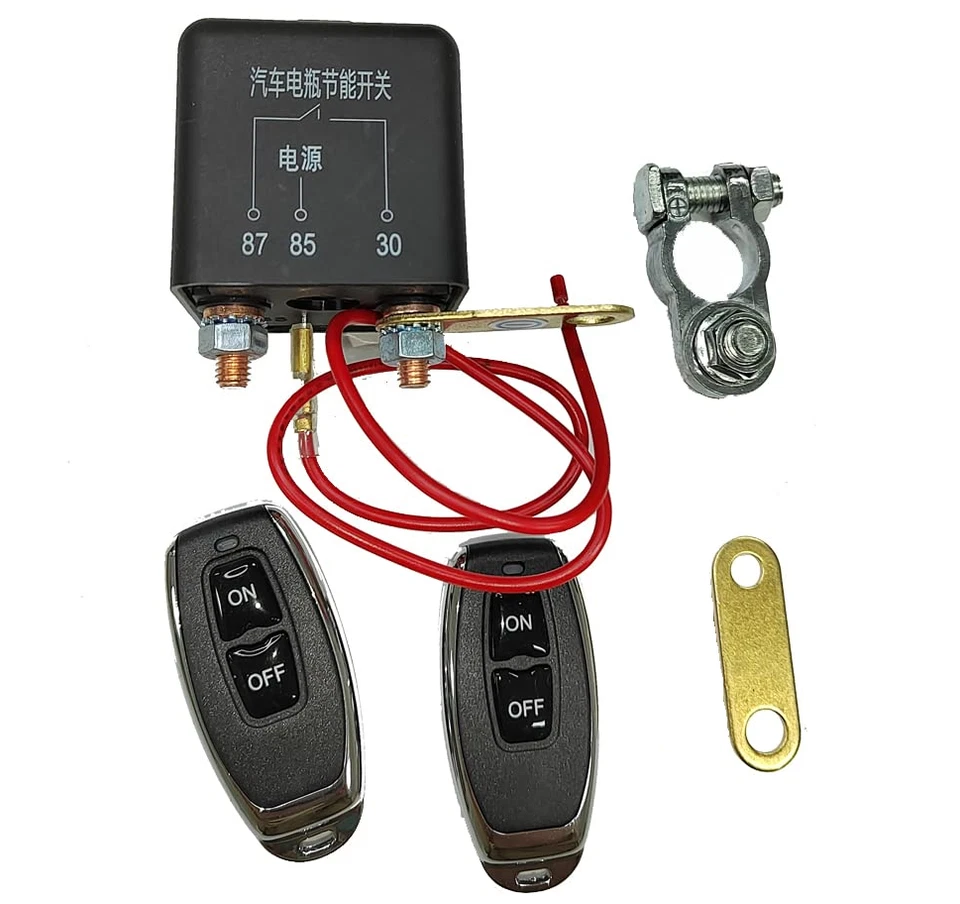 Interruptor maestro aislador de corte de desconexión de batería de coche 200A control remoto doble Foto 2 de 4