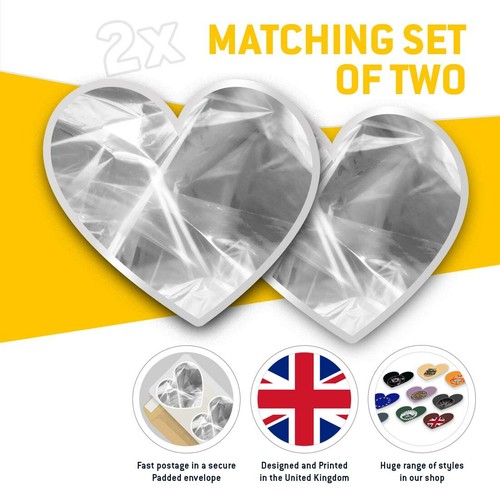 2 x Heart Stickers 7.5 cm - BW - Funky Fun Holographic Retro #35531 - 第 2/9 張圖片