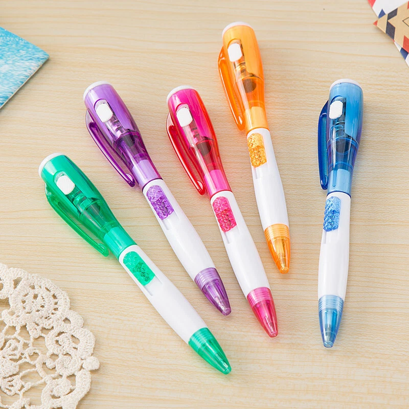 1xMultifunctional Ballpoint Ball Point Pen With LED Light Student