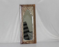 1930s Vintage Wooden Mirror Frame Wall Hanging Jharokha Home Décor 12251