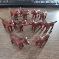 Lot of 10pcs 1.5inch Tall Dog Figures Chocolate Labrador Animal Mini Toy