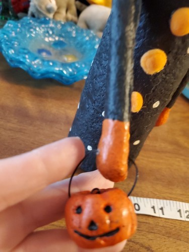 3 Stück Jack o Laterne in Hüten Kürbisse Halloween Tischdeko cool - Bild 5 von 22