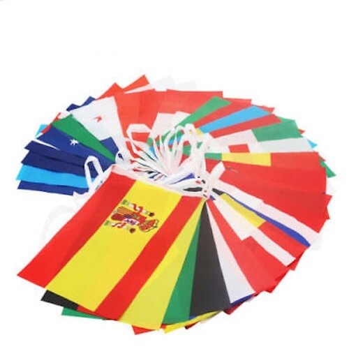 10 Metre's 24 European Multi Nations Fabric Flags 24 x 9" x 6" Party Bunting - Picture 6 of 8