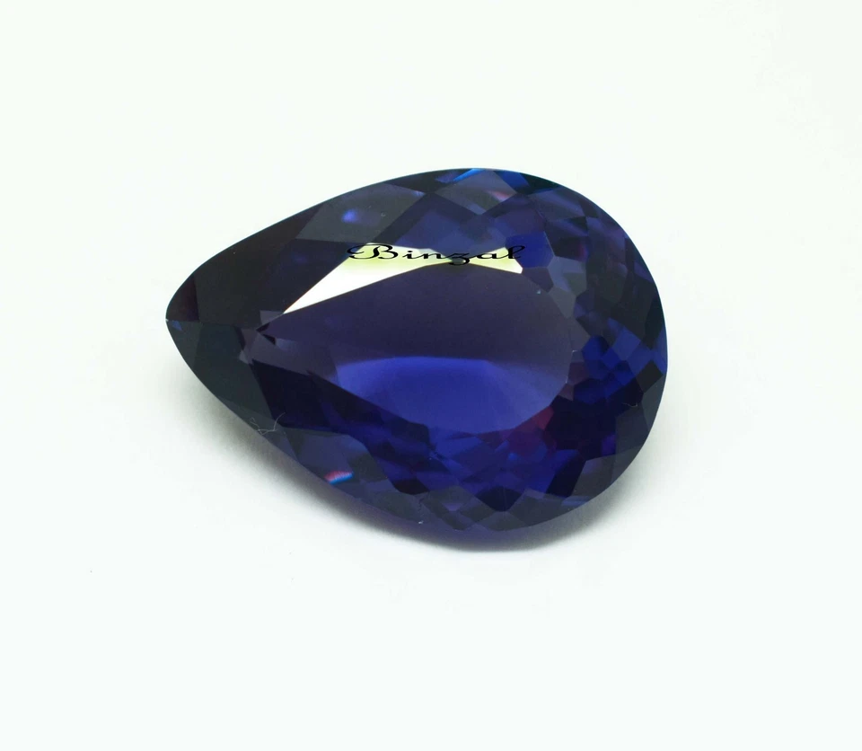 Piedra preciosa de alejandrita que cambia de color nuevo 24-26 quilates corte pera rusa más valioso Foto 3 de 4