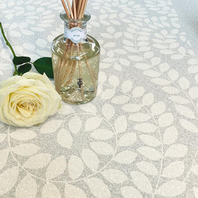 Leaf Trails Valentino Wallpaper Belgravia 1927 Grey Sequin Shine Textured Vinyl thumbnail 4