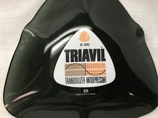 Vintage Smoked Glass Ashtray Advertising Triavil Merck Sharp & Dohme Triangle