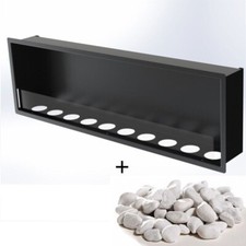 Camino al bioetanolo Mod. FD10 130 cm senza vetro BiocaminoMade in Italy +pietre