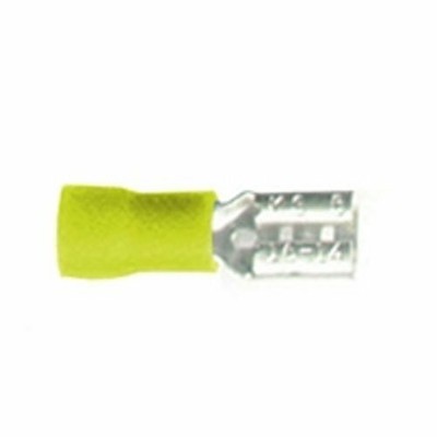Vinyl Insulated .250'' Female Quick Discon 12-10 AWG (Yellow) - 100 Per Package