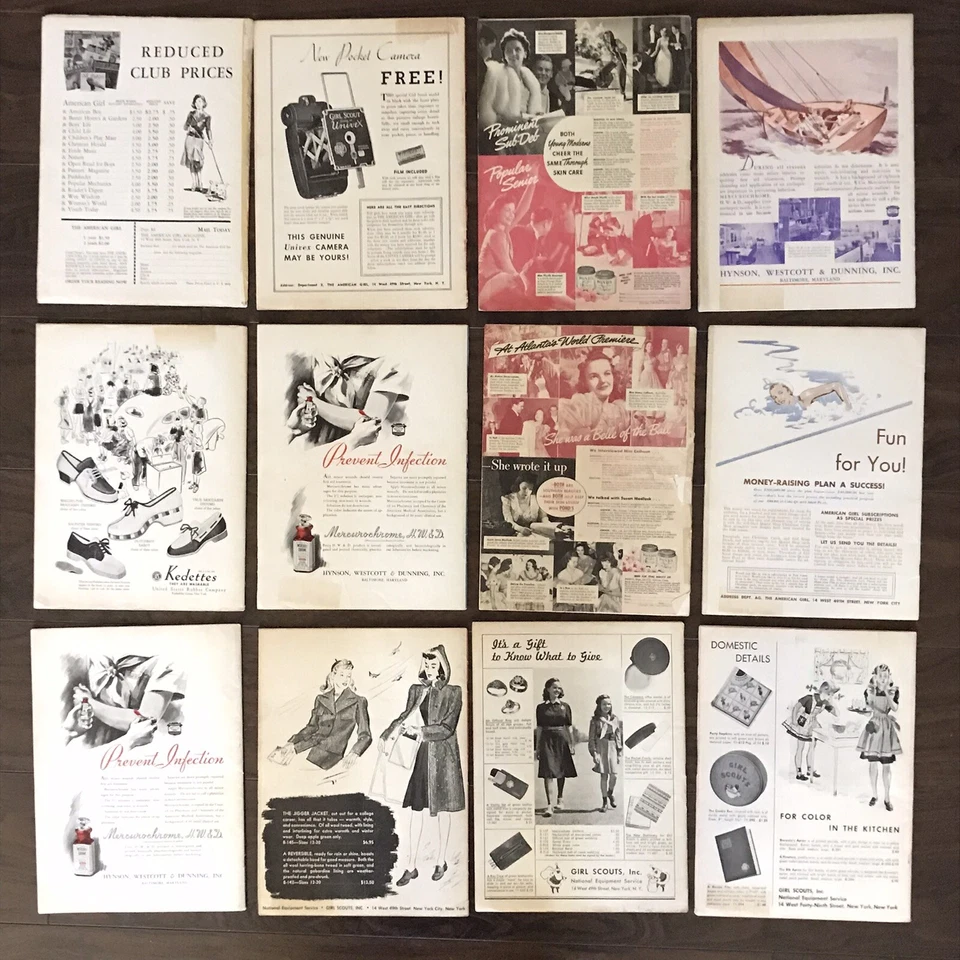 12 Vintage AMERICAN GIRL MAGAZINES 1940 Girl Scouts Great Stories SCARCE LOT 10 - Image 2 of 4