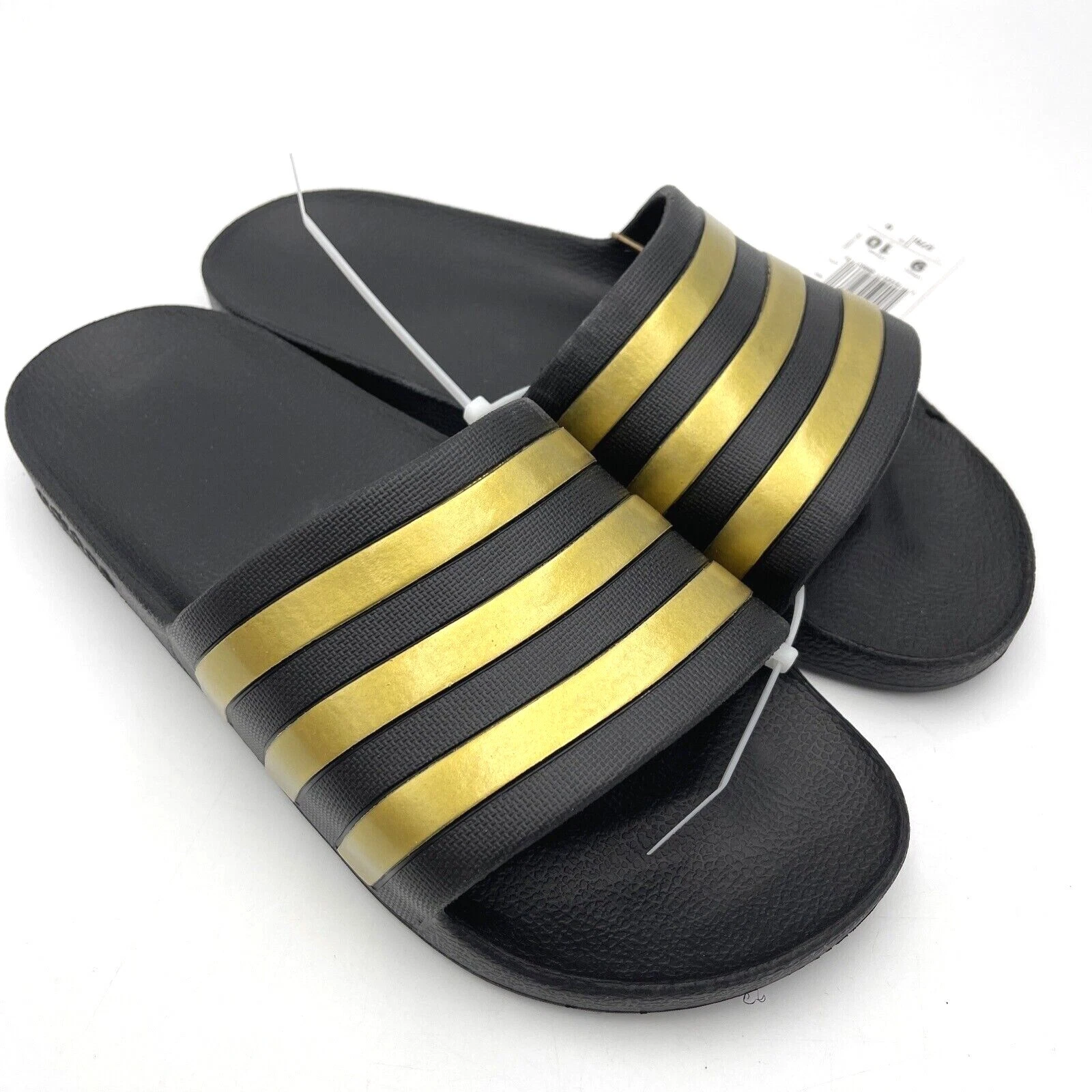 SANDALI SLIP ON SLIDES DA UOMO ADIDAS ADILETTE AQUA NERI DA UOMO $44 99 NUOVI CON ETICHETTE