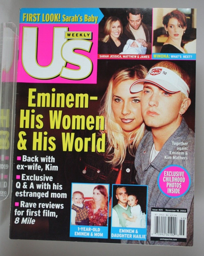 Eminem Kim Mathers Early Pics Sarah Jessica Winona November 2002 US Weekly #405