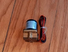 DC24v solenoid valve, gas, water air 1/8 NPT, normally closed, brass, for welder