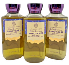 Bath & Body Works LOT 3 Blueberry Bundt Cake Body Wash Shower Gel 10 oz Honey