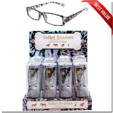 WHOLESALE READING GLASSES BULK LOT 24 PC COUNTER DISPLAY WOMENS ANIMAL READERS