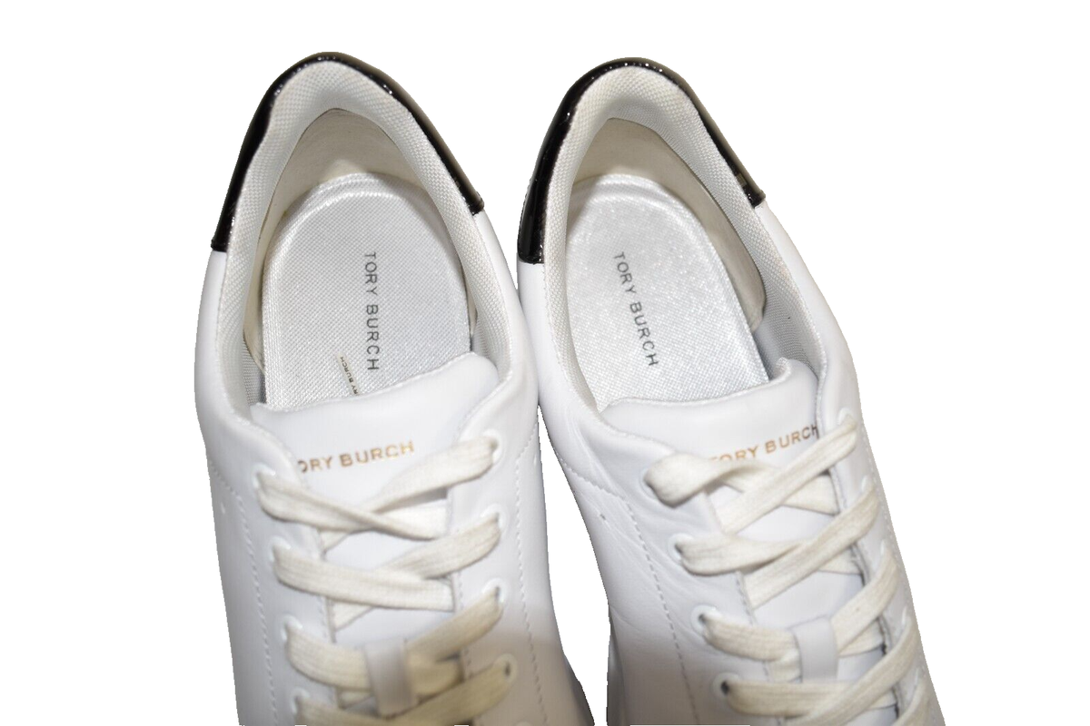 即発★TORY BURCH HOWELL COURT 白スニーカー 82776 New! Tory Burch Howell Court Sneakers White Size 11 DD467
