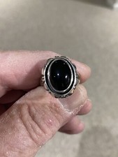 Black Onyx and Sterling Silver Ring