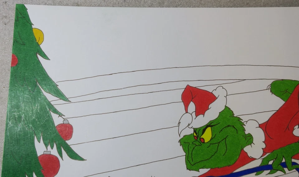 Dr. Seuss Drawing GRINCH Playing Pool Christmas ~ Original Signed Art 🏅 Foto 4 de 4