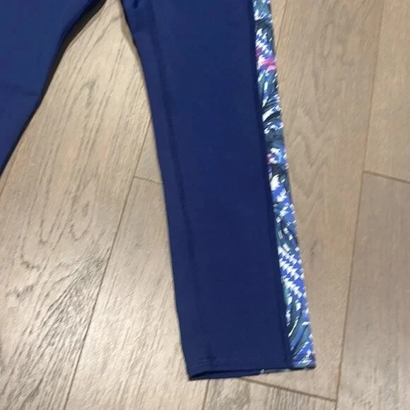 Leggings femininas Soulcycle tamanho S azul poliéster/elastano roupas ativas - Imagem 3 de 4