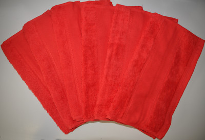 6er Pack Gästehandtücher 30 x 50cm mit Aida Stickfeld von Zweigart Farbe 99 rot