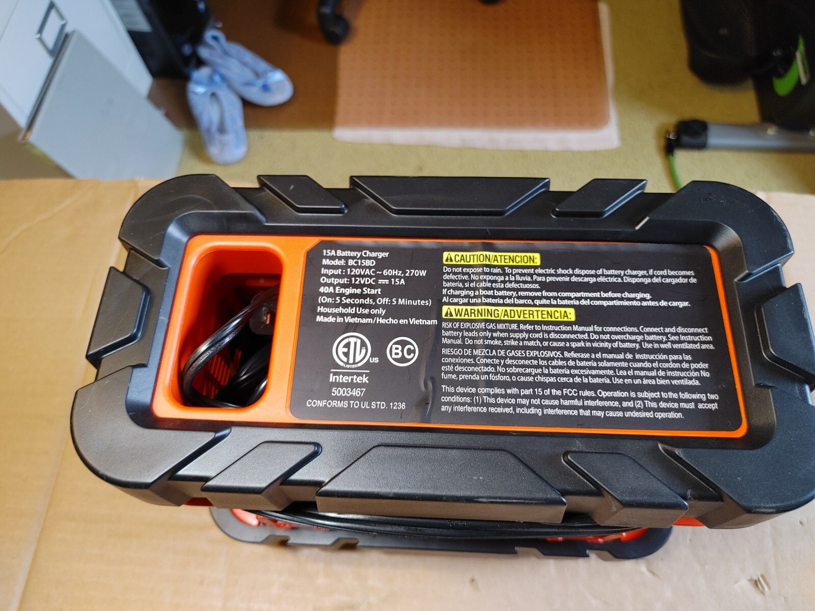 Black & Decker BC15BD Fully Automatic 15 Amp 12V Battery Charger eBay