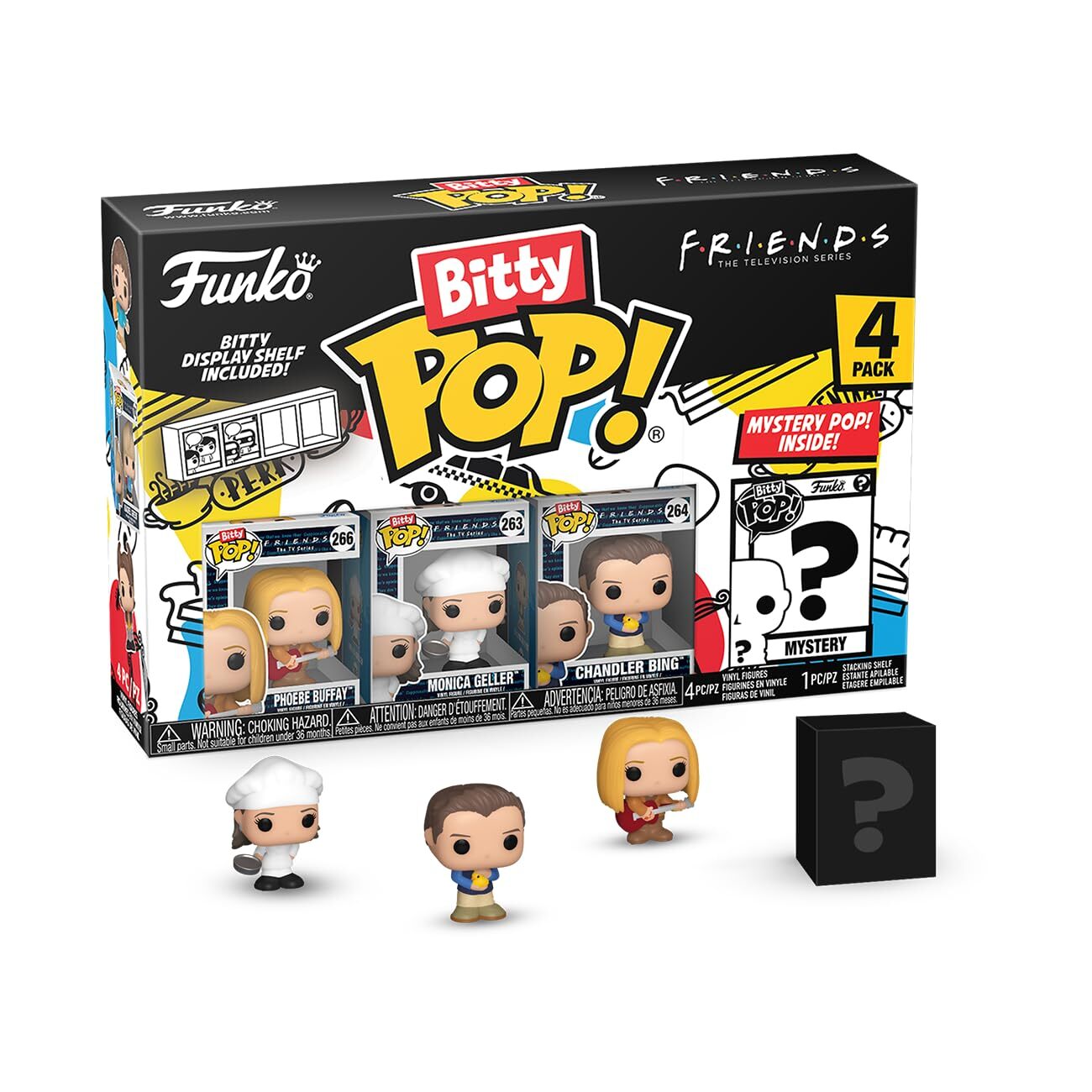 Funko Bitty Pop! Friends - Phoebe 4PK - Phoebe Buffay™, Monica Geller™, Chandler