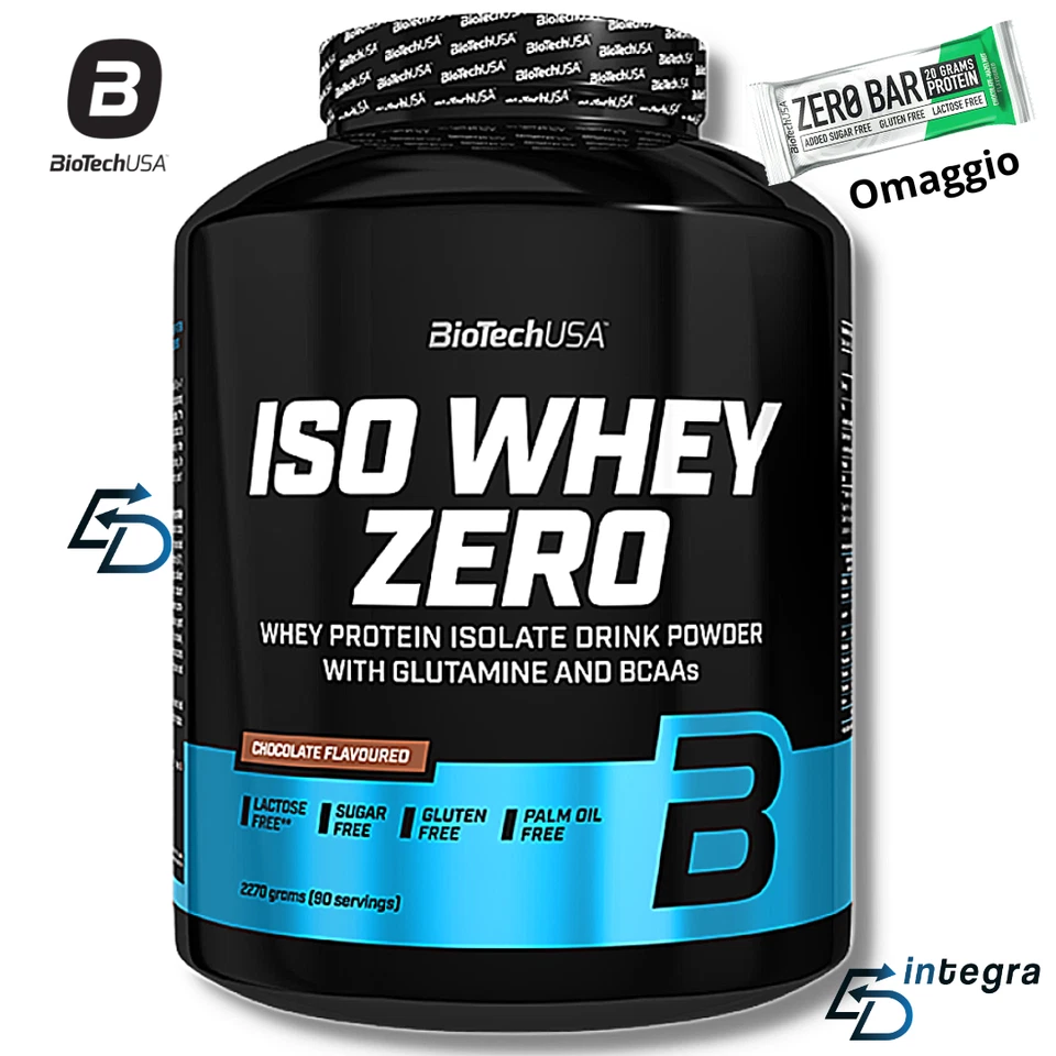 BIOTECH - Iso Whey Zero 1816 gr Proteine Isolate del Siero + OMAGGIO 1 Barretta
