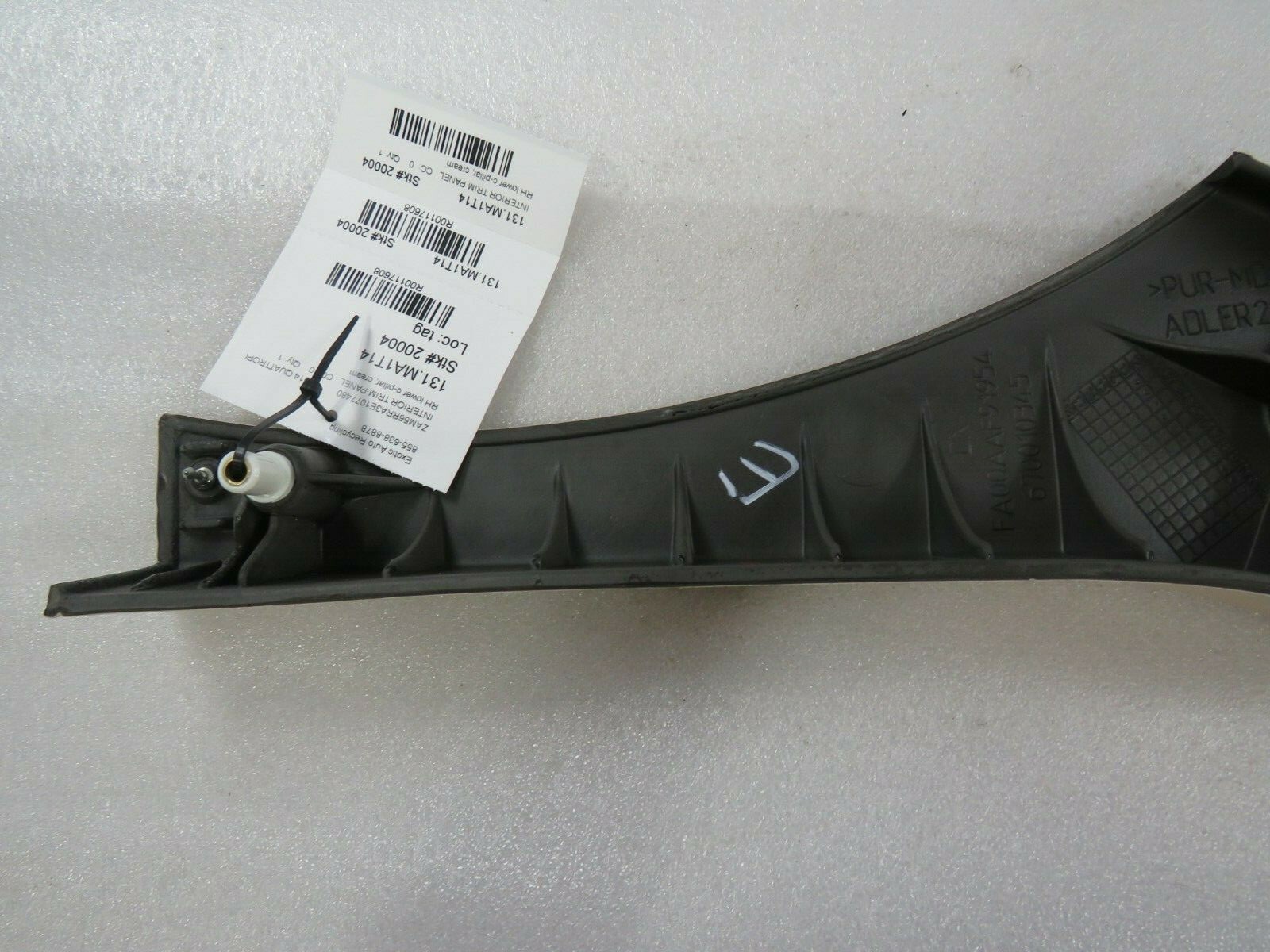 Maserati Quattroporte, RH, Right Lower C-Pillar Trim Panel, Used, P/N  670013358